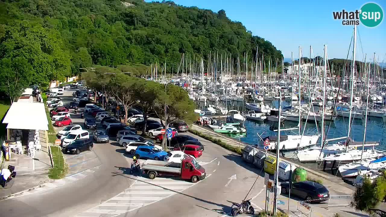 Webcam Sistiana – Pogled na marinu i zaljev