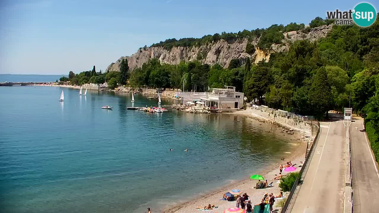 Webcam Bahía de Sistiana – Vista en directo del puerto deportivo y la costa