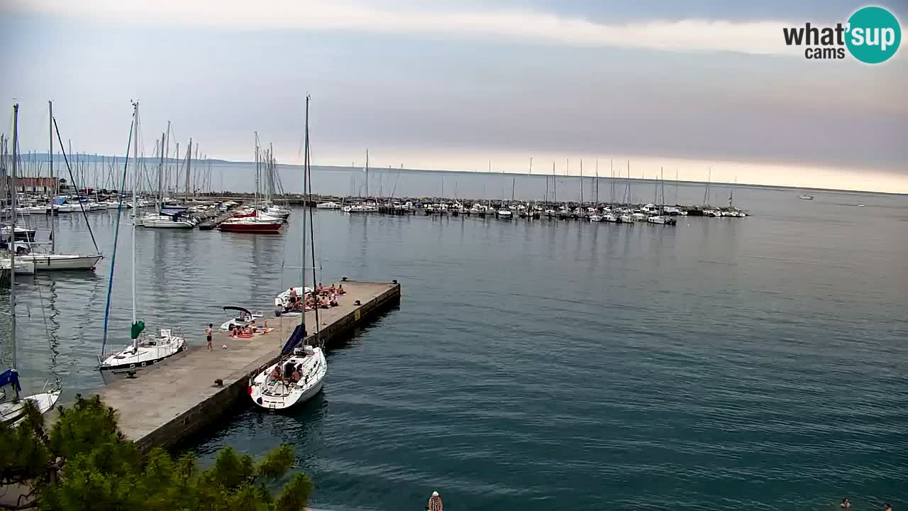 Spletna kamera Sesljanski zaliv – Pogled v živo na marino in zaliv