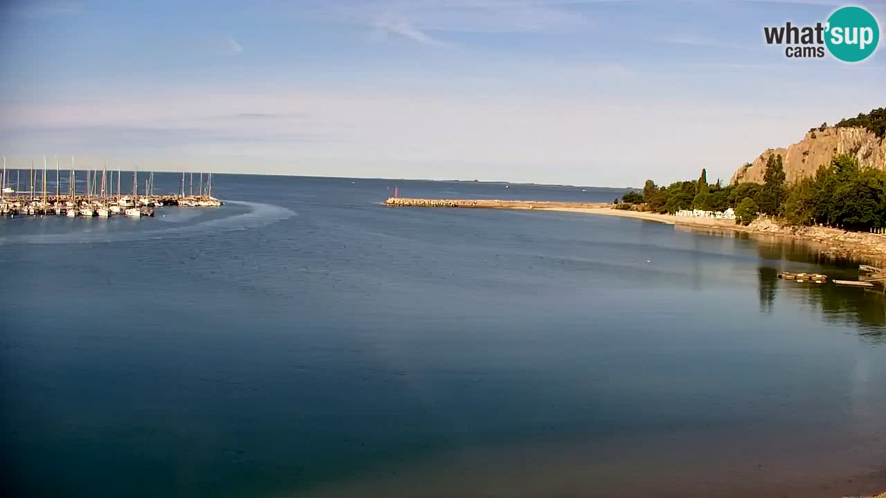 Webcam Bahía de Sistiana – Vista en directo del puerto deportivo y la costa