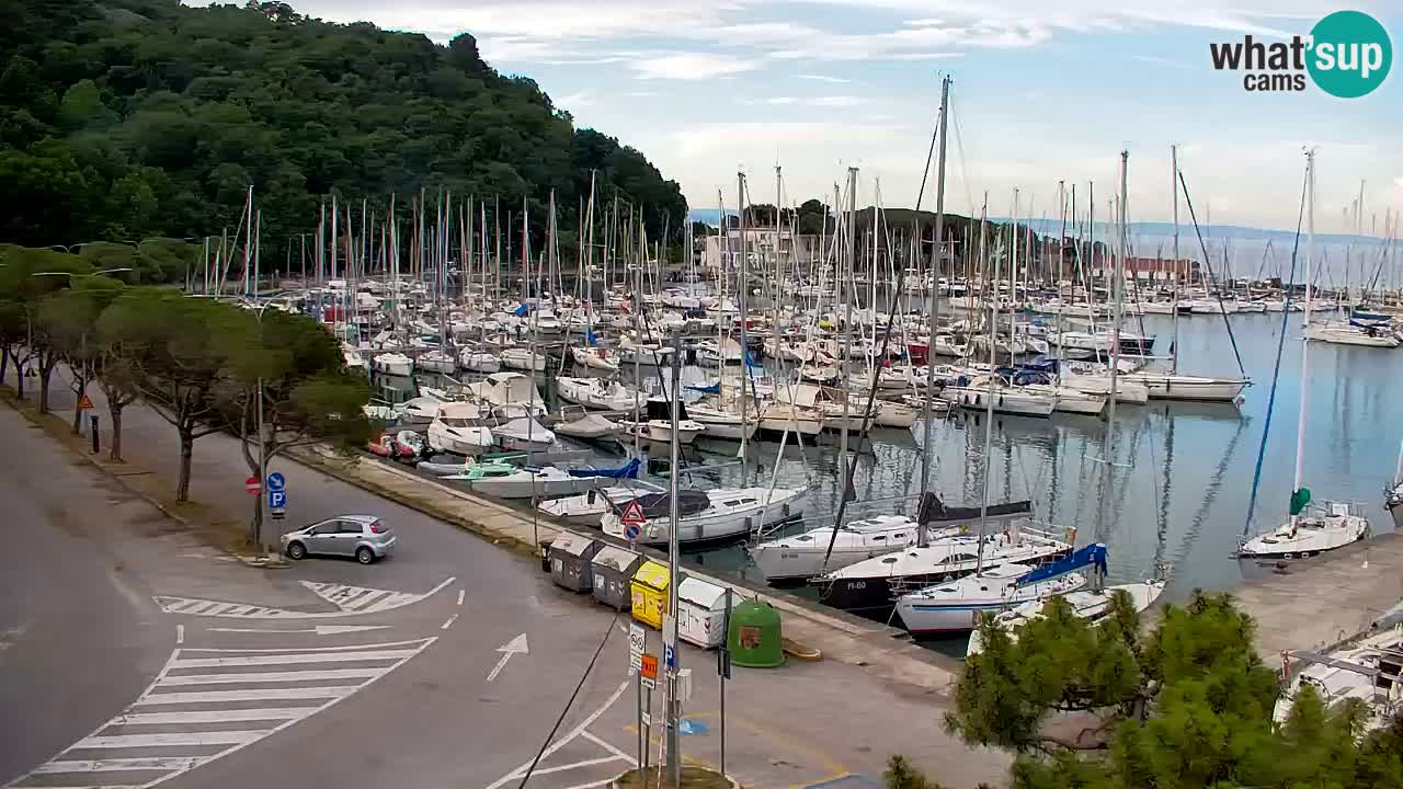 Webcam Bahía de Sistiana – Vista en directo del puerto deportivo y la costa