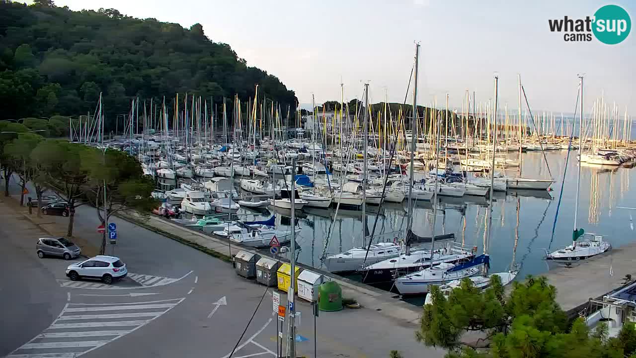 Webcam Bahía de Sistiana – Vista en directo del puerto deportivo y la costa