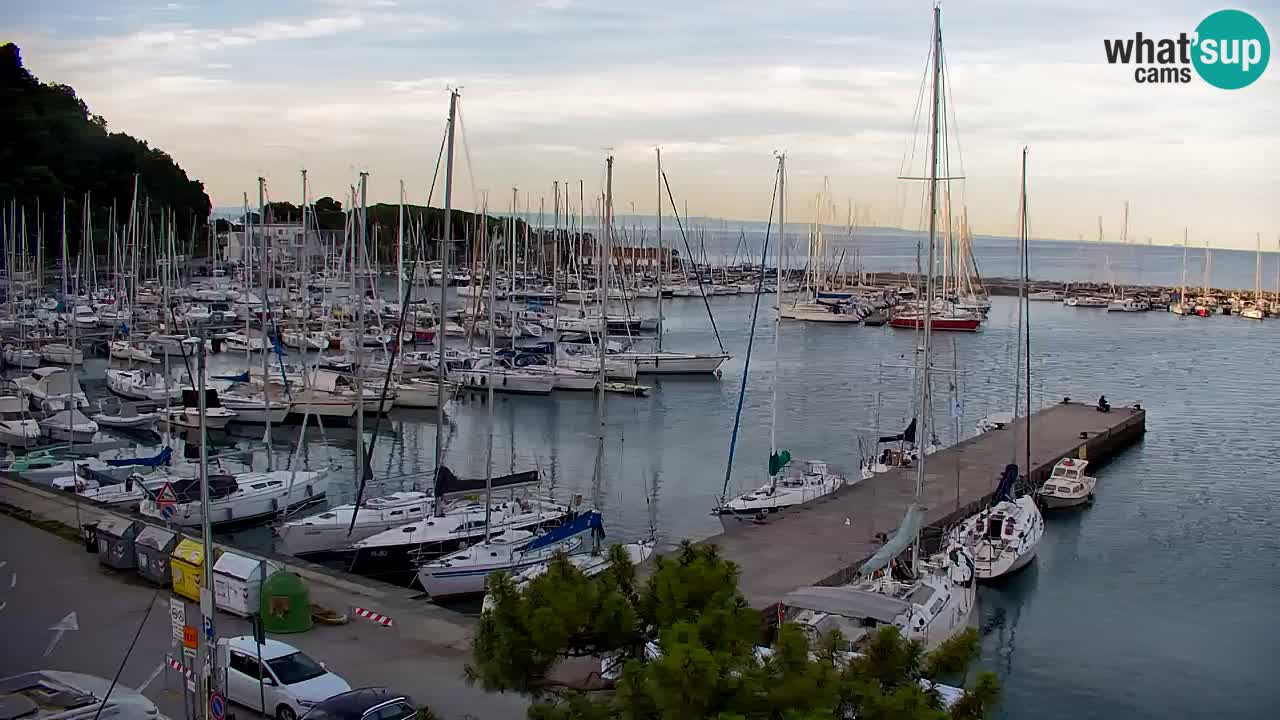 Webcam Bahía de Sistiana – Vista en directo del puerto deportivo y la costa