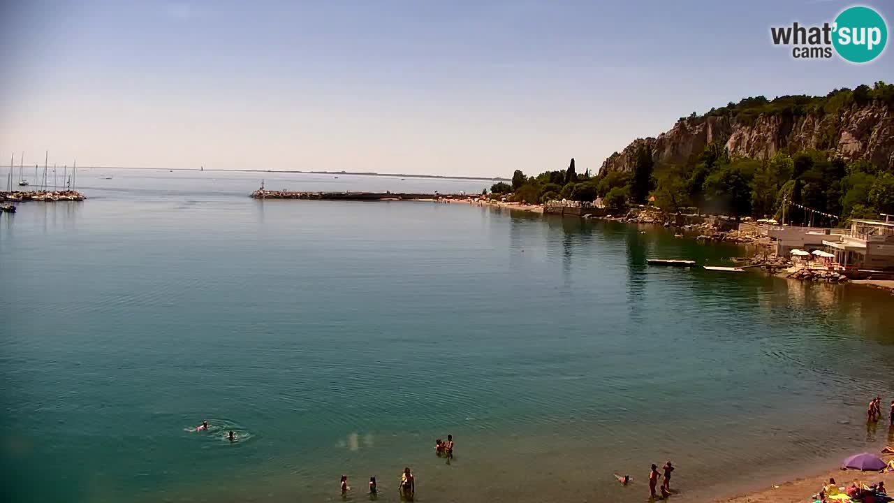 Webcam Bahía de Sistiana – Vista en directo del puerto deportivo y la costa