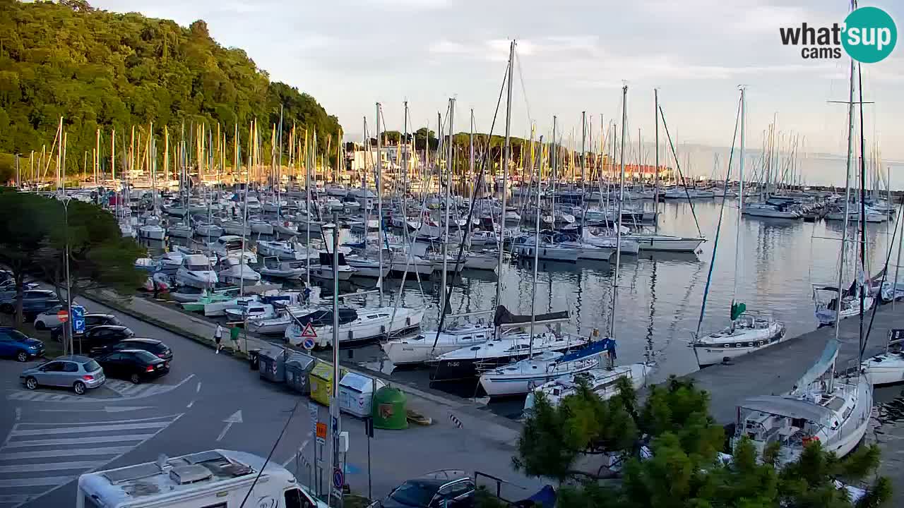 Webcam Bahía de Sistiana – Vista en directo del puerto deportivo y la costa