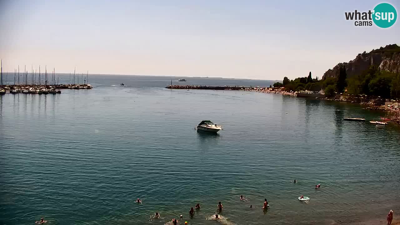 Webcam Bahía de Sistiana – Vista en directo del puerto deportivo y la costa