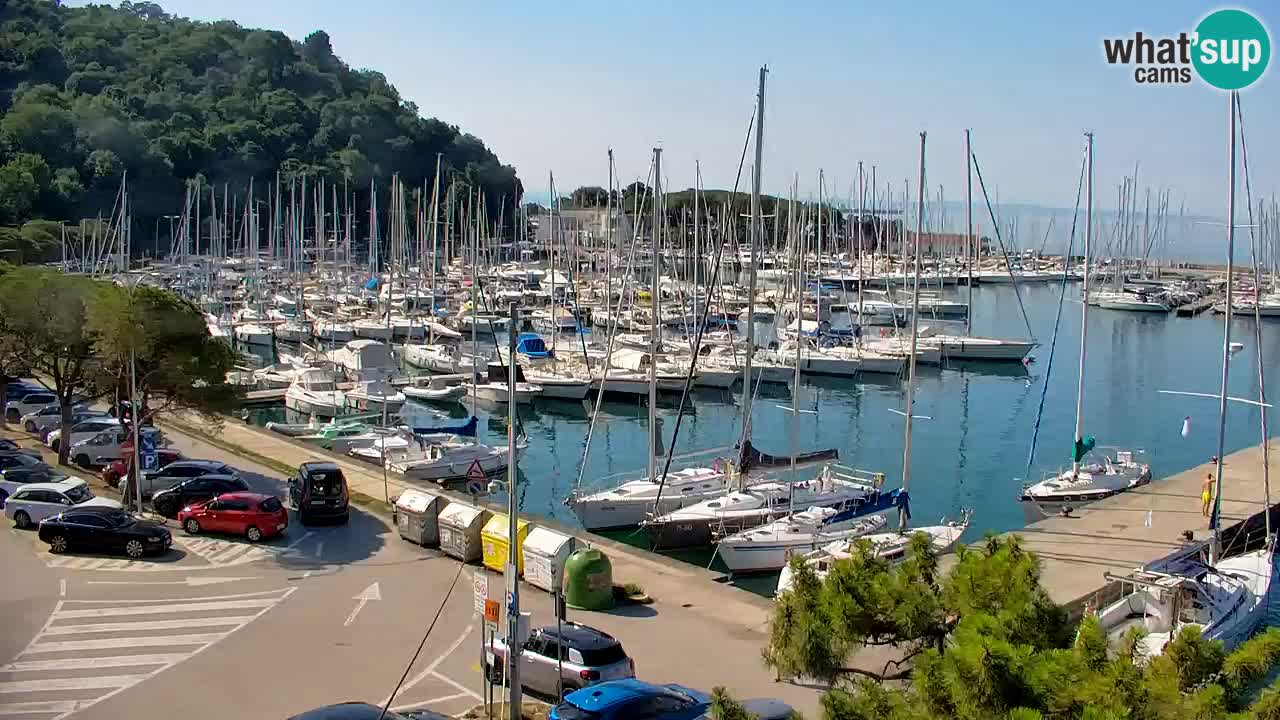 Webcam Bahía de Sistiana – Vista en directo del puerto deportivo y la costa