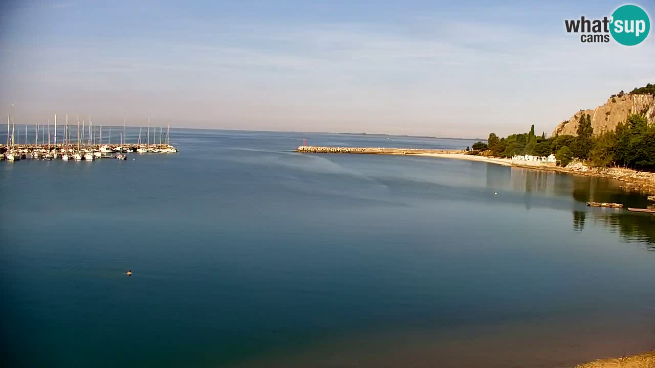 Webcam Bahía de Sistiana – Vista en directo del puerto deportivo y la costa