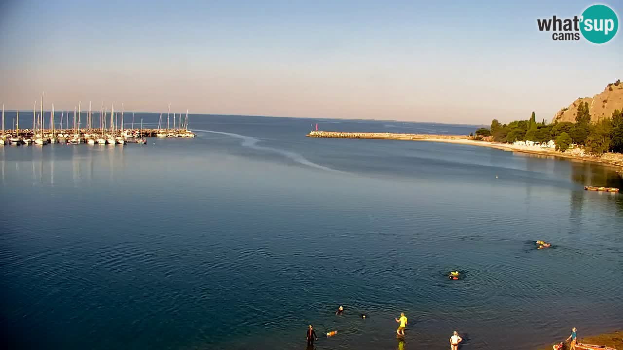Webcam Bahía de Sistiana – Vista en directo del puerto deportivo y la costa