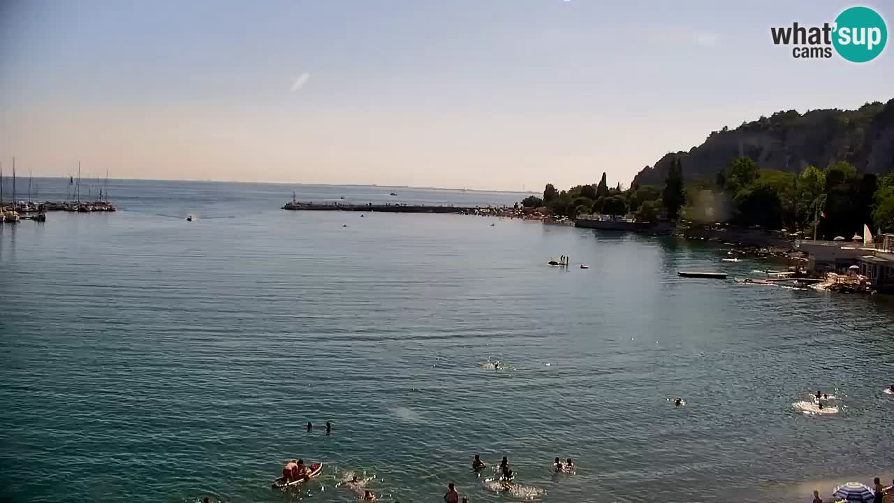 Webcam Bahía de Sistiana – Vista en directo del puerto deportivo y la costa