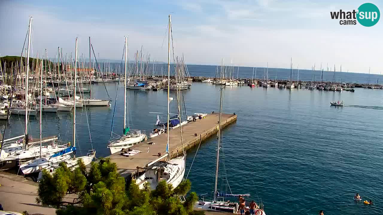 Webcam Bahía de Sistiana – Vista en directo del puerto deportivo y la costa