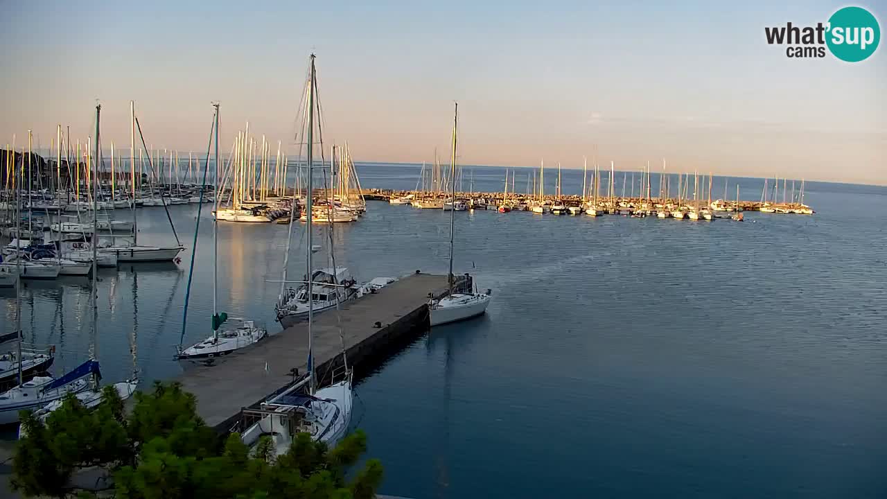 Webcam Bahía de Sistiana – Vista en directo del puerto deportivo y la costa