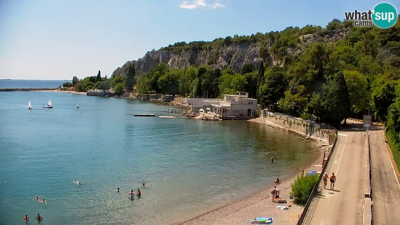 Webcam Bahía de Sistiana – Vista en directo del puerto deportivo y la costa