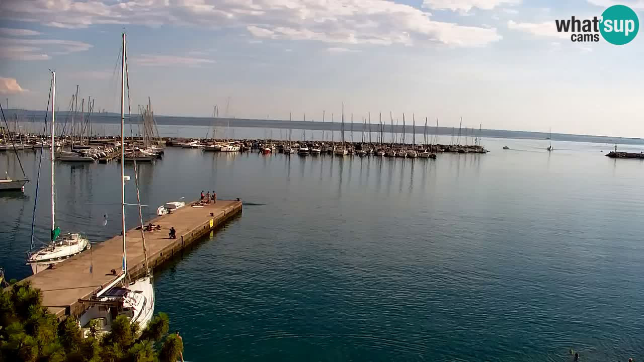 Webcam Bahía de Sistiana – Vista en directo del puerto deportivo y la costa