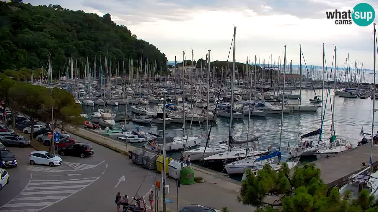 Webcam Bahía de Sistiana – Vista en directo del puerto deportivo y la costa