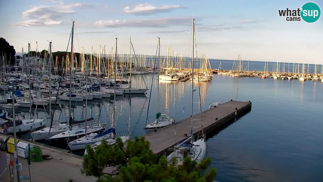 Webcam Bahía de Sistiana – Vista en directo del puerto deportivo y la costa