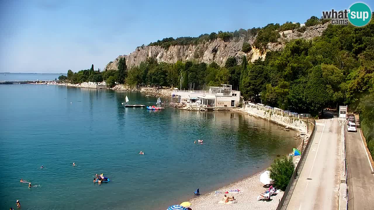 Webcam Bahía de Sistiana – Vista en directo del puerto deportivo y la costa