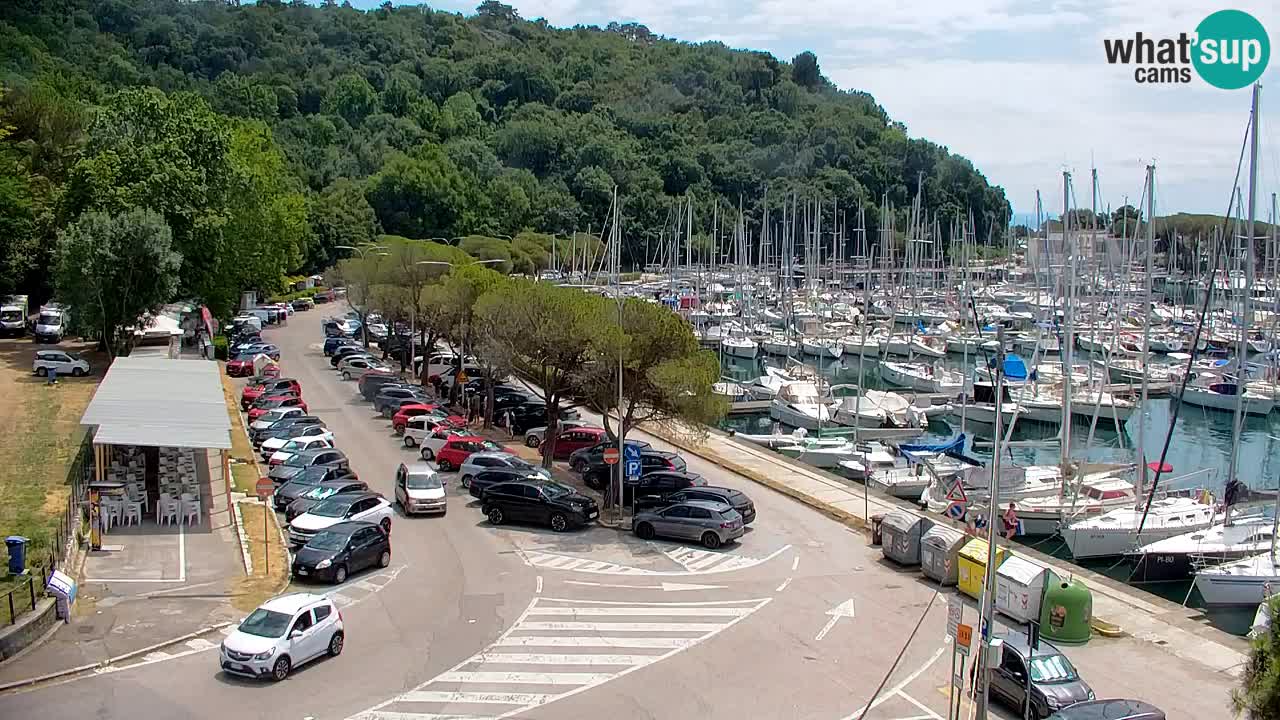 Webcam Bahía de Sistiana – Vista en directo del puerto deportivo y la costa