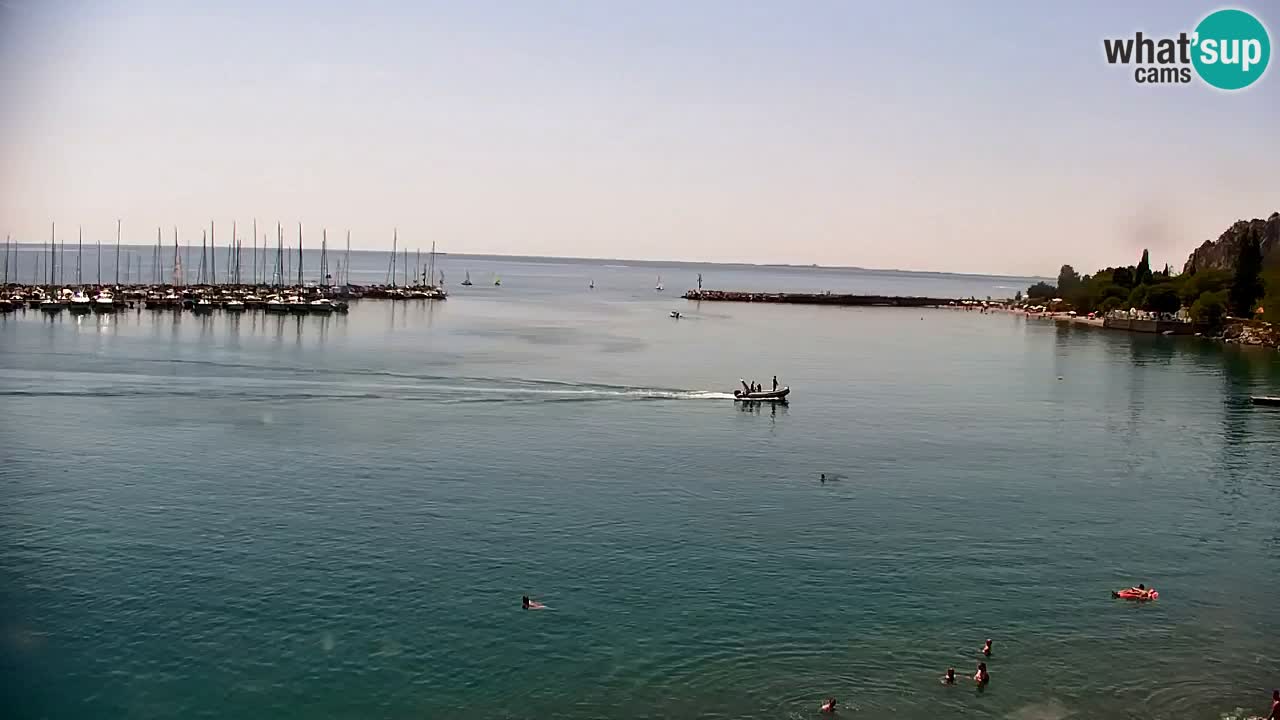 Webcam Bahía de Sistiana – Vista en directo del puerto deportivo y la costa