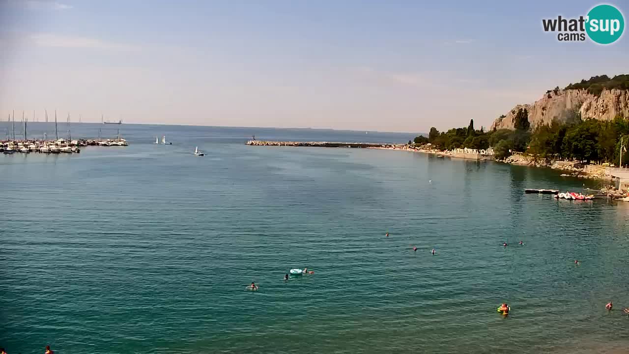 Webcam Bahía de Sistiana – Vista en directo del puerto deportivo y la costa