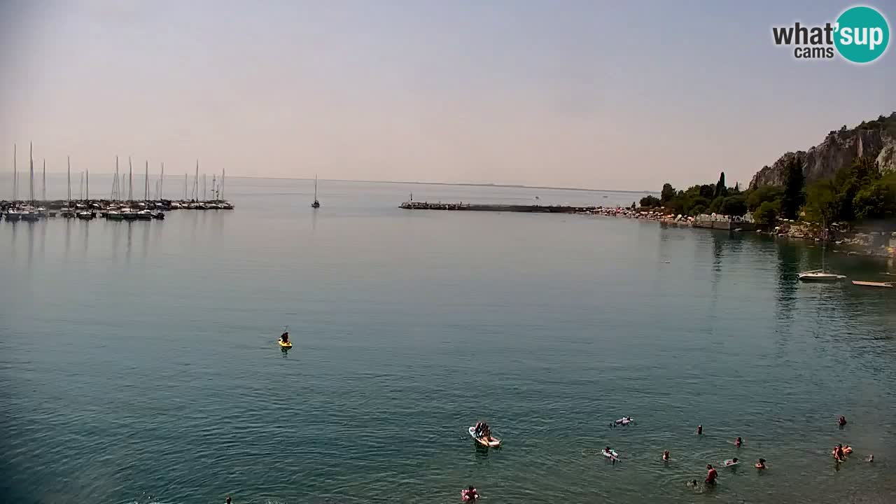 Webcam Bahía de Sistiana – Vista en directo del puerto deportivo y la costa