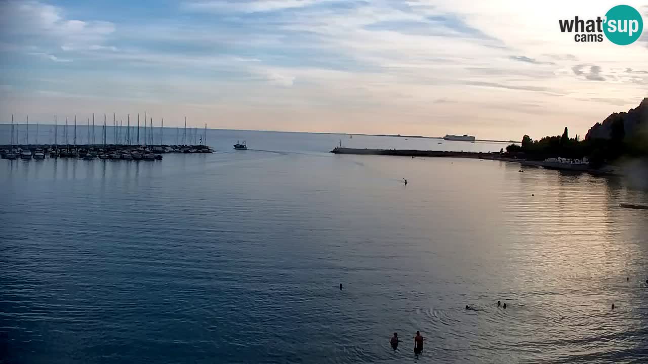 Webcam Bahía de Sistiana – Vista en directo del puerto deportivo y la costa