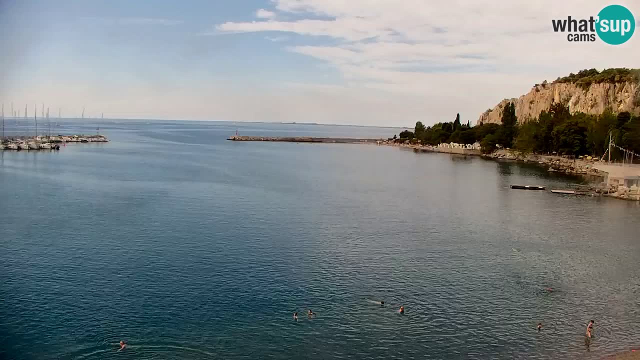 Webcam Bahía de Sistiana – Vista en directo del puerto deportivo y la costa