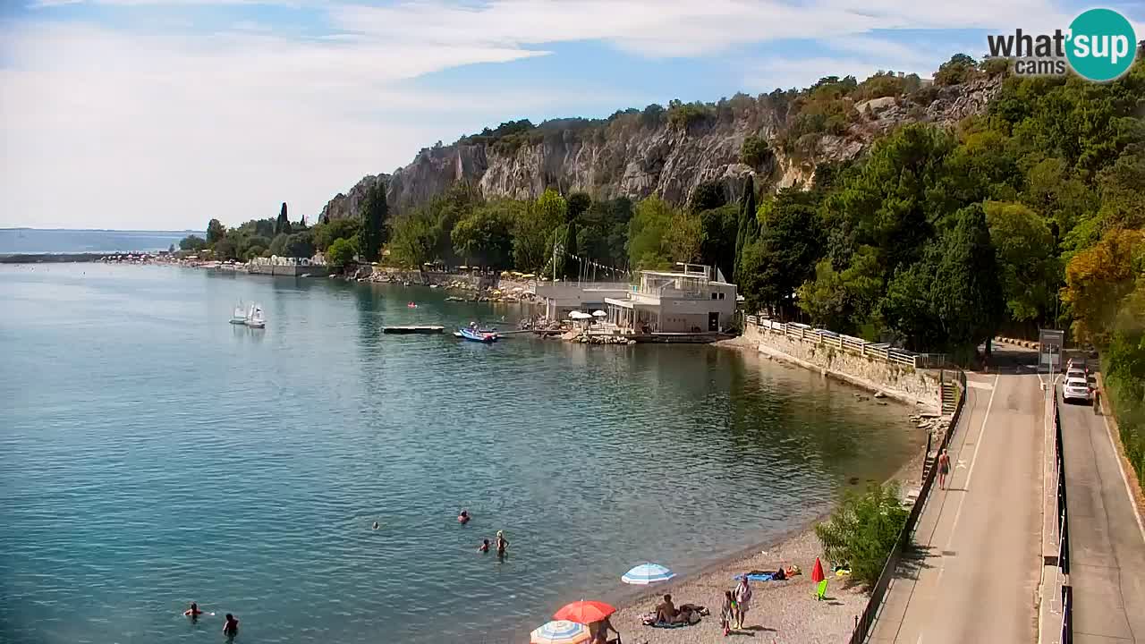 Webcam Bahía de Sistiana – Vista en directo del puerto deportivo y la costa