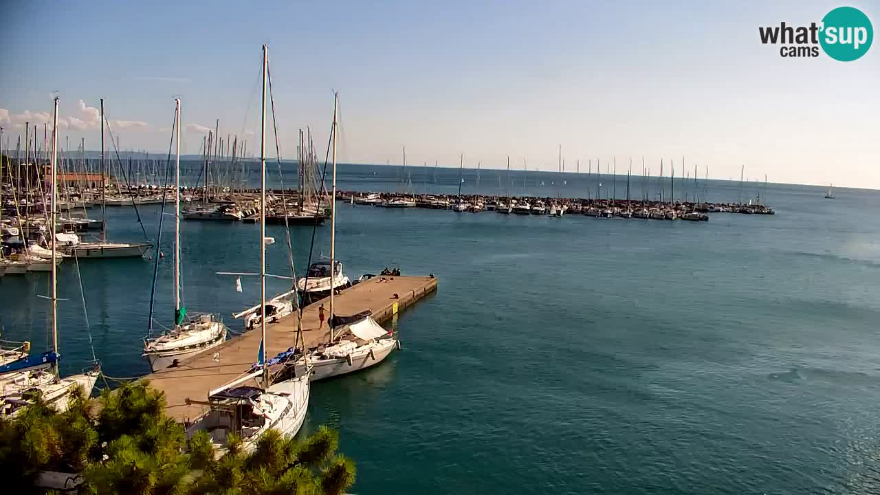 Webcam Baie de Sistiana – Vue en direct de la marina et de la baie