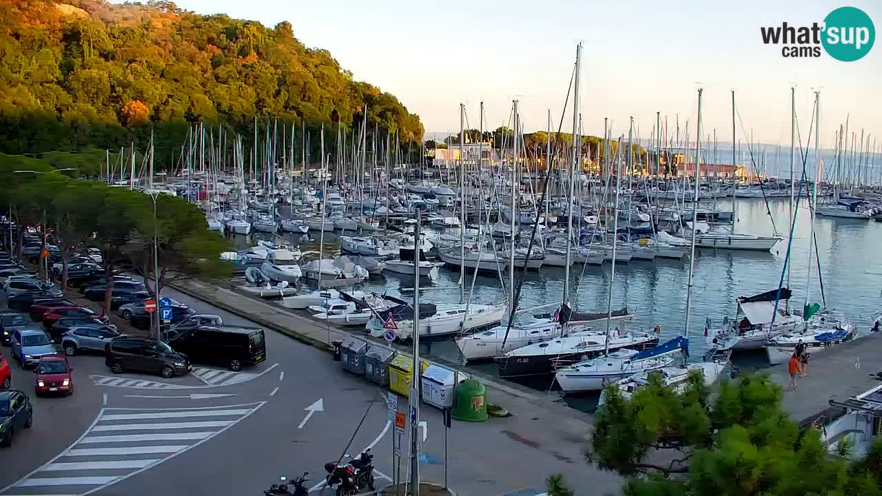 Webcam Bahía de Sistiana – Vista en directo del puerto deportivo y la costa