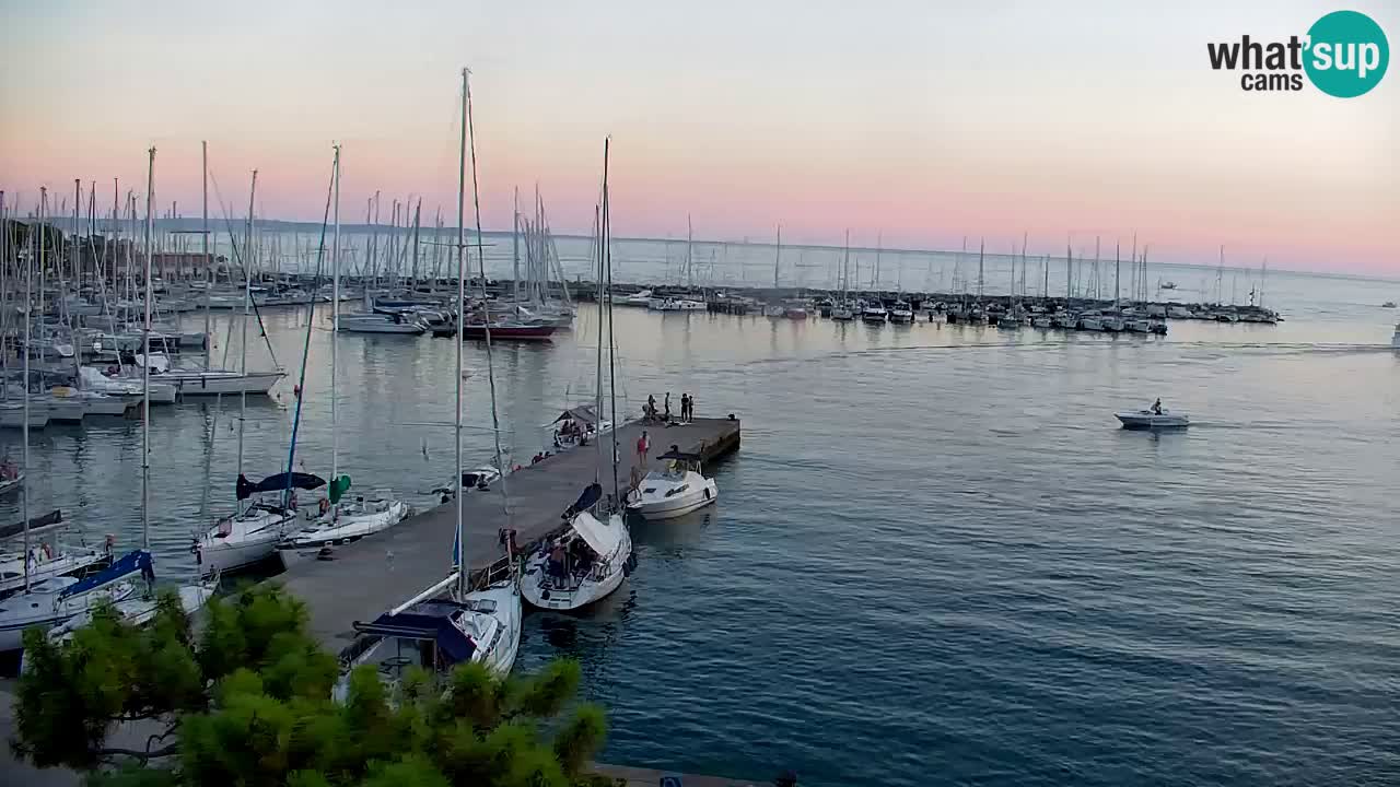 Webcam Bahía de Sistiana – Vista en directo del puerto deportivo y la costa