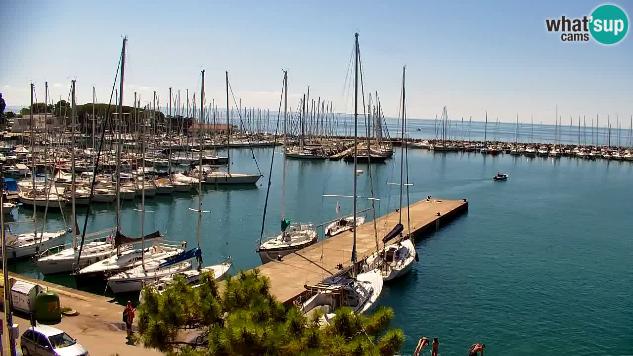 Webcam Bahía de Sistiana – Vista en directo del puerto deportivo y la costa