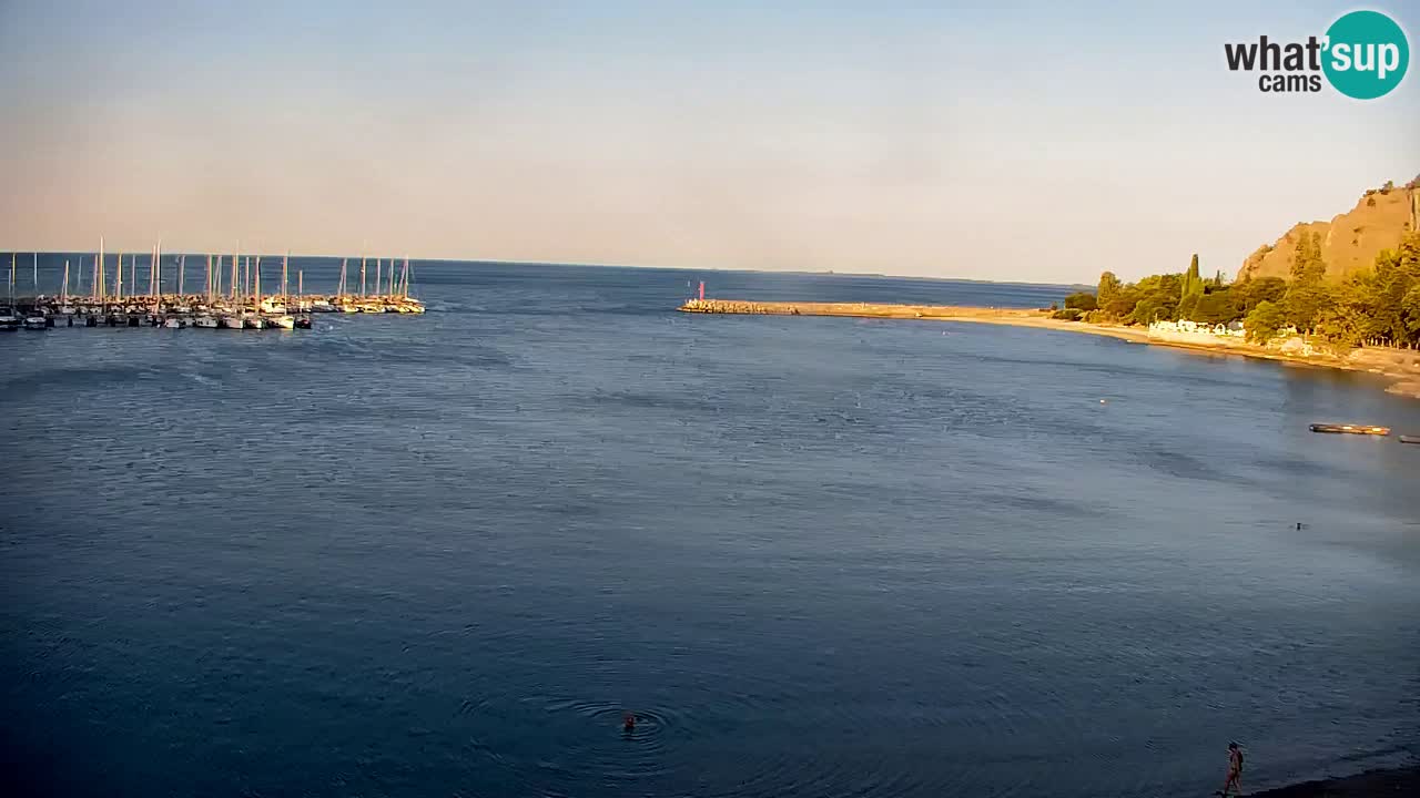 Webcam Bahía de Sistiana – Vista en directo del puerto deportivo y la costa
