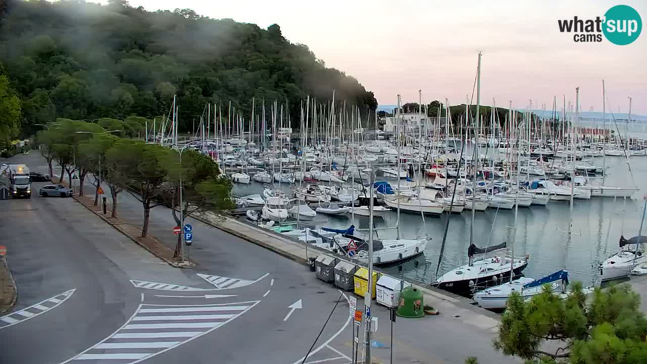 Webcam Bahía de Sistiana – Vista en directo del puerto deportivo y la costa