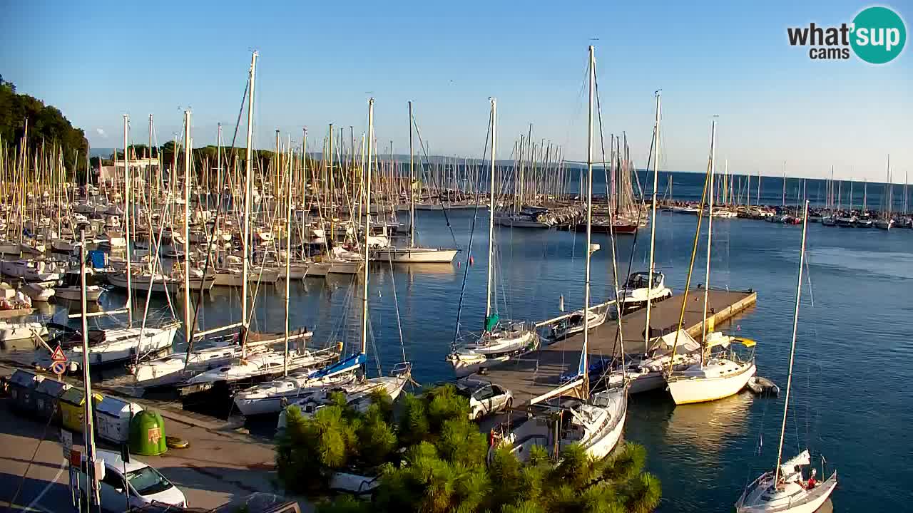 Webcam Bahía de Sistiana – Vista en directo del puerto deportivo y la costa