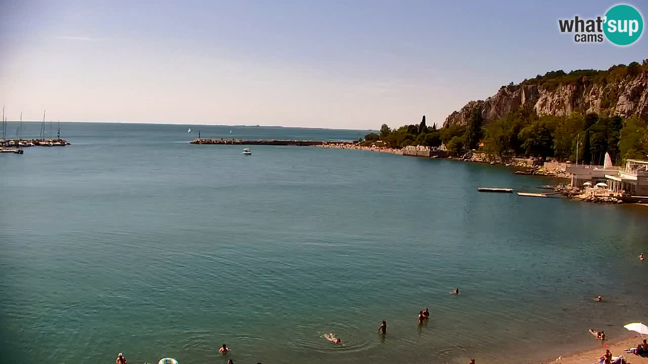 Webcam Bahía de Sistiana – Vista en directo del puerto deportivo y la costa
