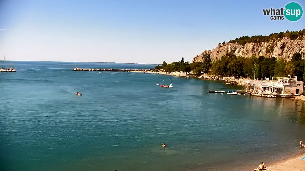 Webcam Bahía de Sistiana – Vista en directo del puerto deportivo y la costa