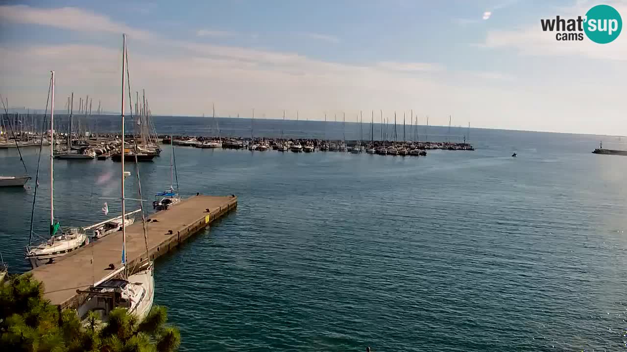 Webcam Baie de Sistiana – Vue en direct de la marina et de la baie