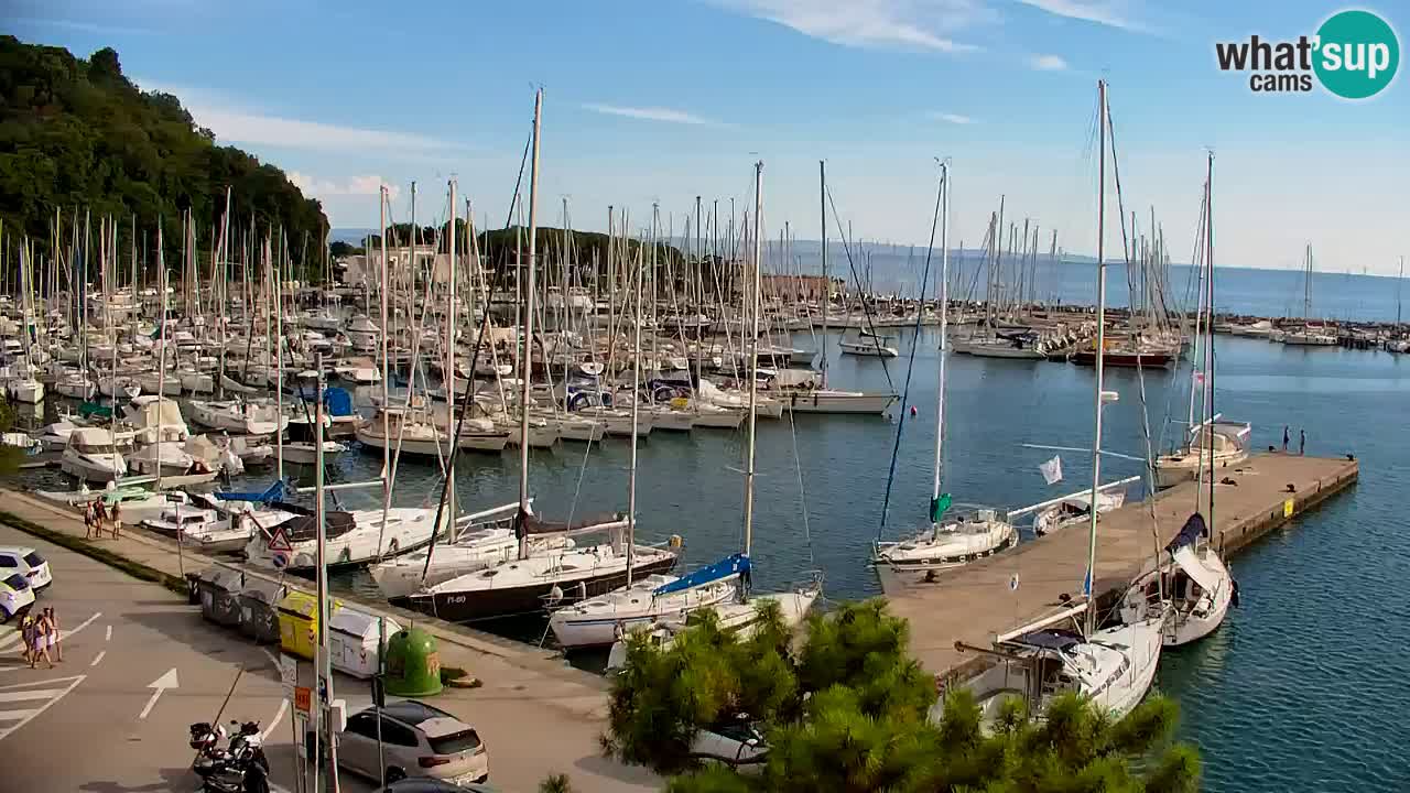 Webcam Bahía de Sistiana – Vista en directo del puerto deportivo y la costa