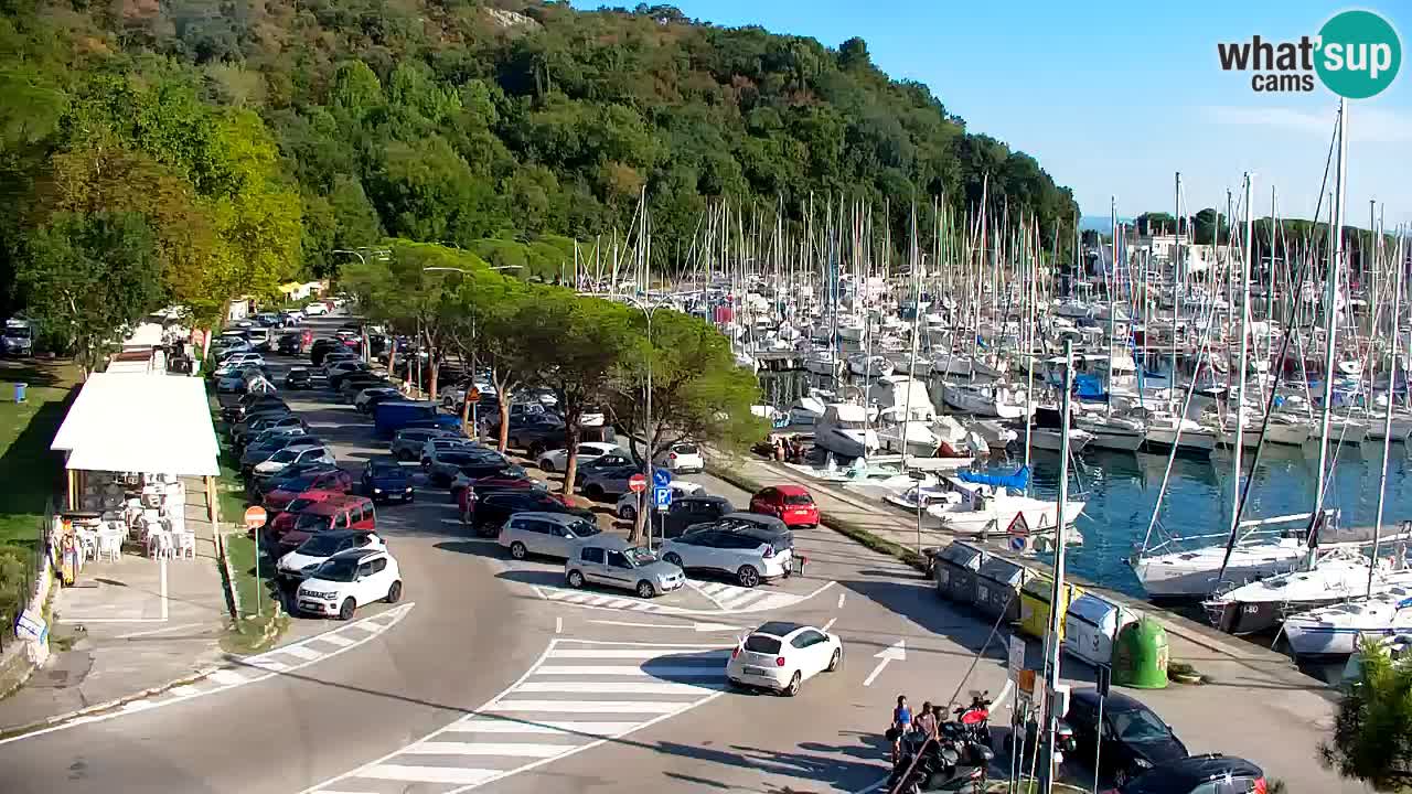 Webcam Bahía de Sistiana – Vista en directo del puerto deportivo y la costa