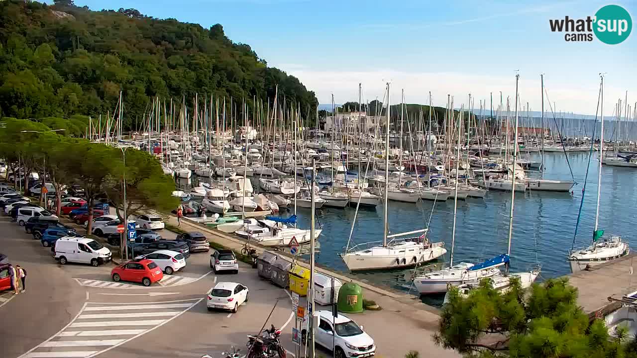 Webcam Bahía de Sistiana – Vista en directo del puerto deportivo y la costa