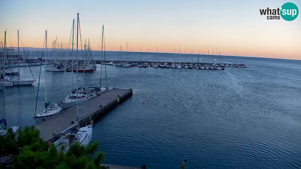 Webcam Bahía de Sistiana – Vista en directo del puerto deportivo y la costa