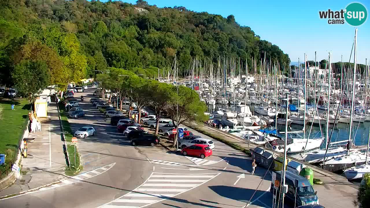 Webcam Bahía de Sistiana – Vista en directo del puerto deportivo y la costa