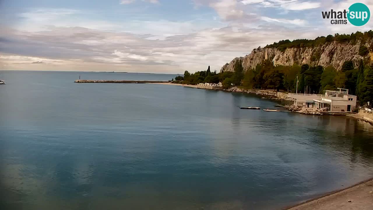 Webcam Bahía de Sistiana – Vista en directo del puerto deportivo y la costa