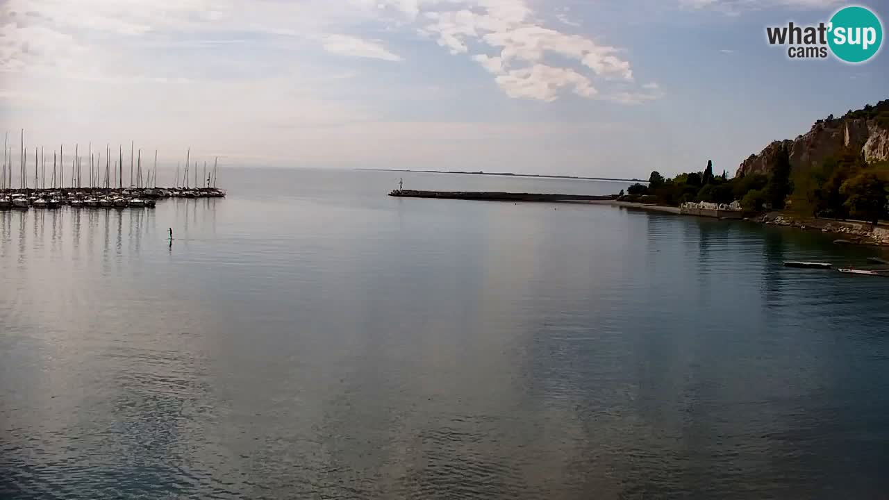 Webcam Bahía de Sistiana – Vista en directo del puerto deportivo y la costa