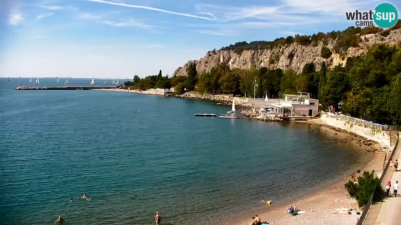 Webcam Bahía de Sistiana – Vista en directo del puerto deportivo y la costa