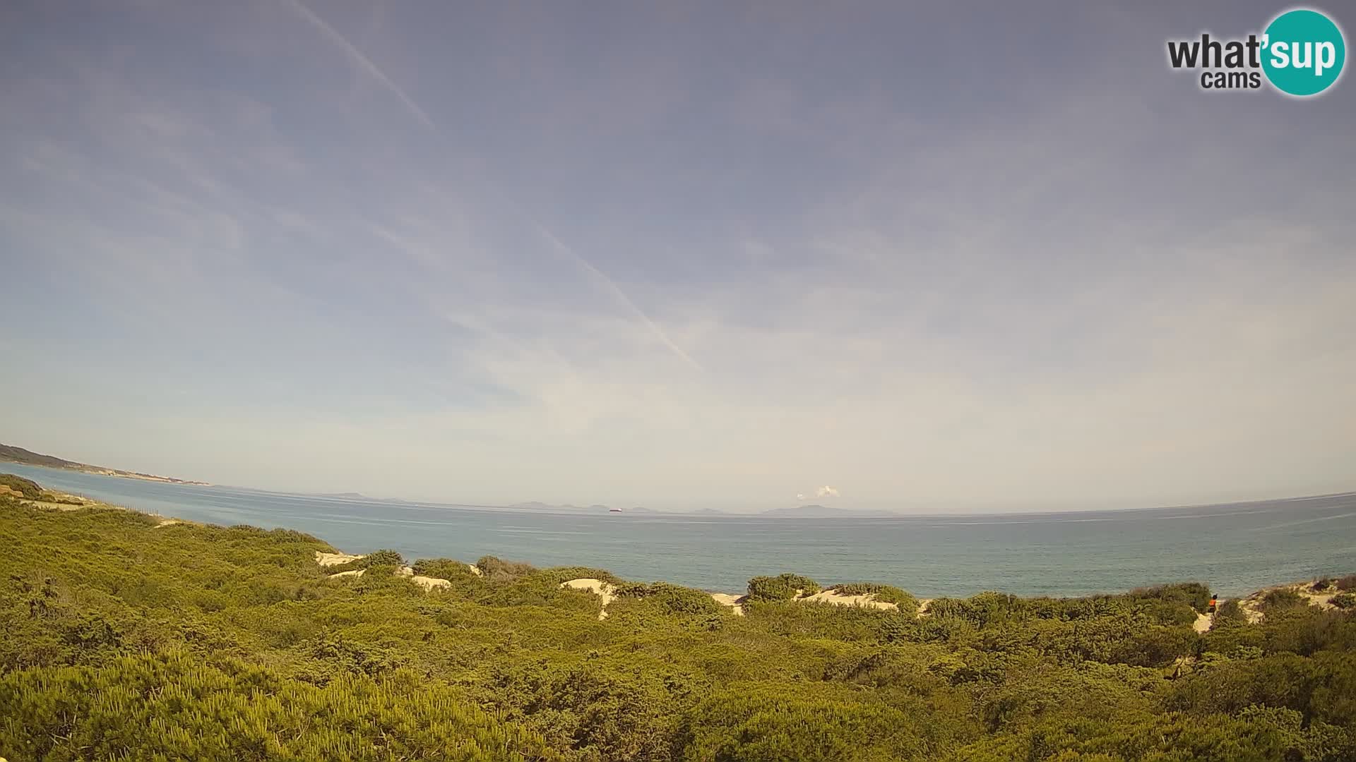 Villaplatamona, panoramski pogled na zaljev Asinara, Platamona, Sorso, Sardinija – web kamera uživo