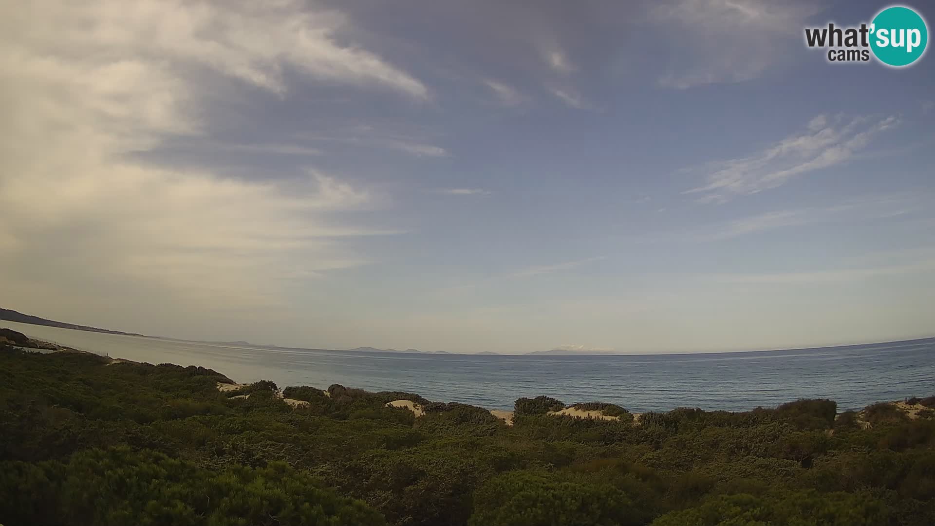 Villaplatamona, Panoramablick auf den Golf von Asinara, Platamona, Sorso, Sardinien – Live-Webcam