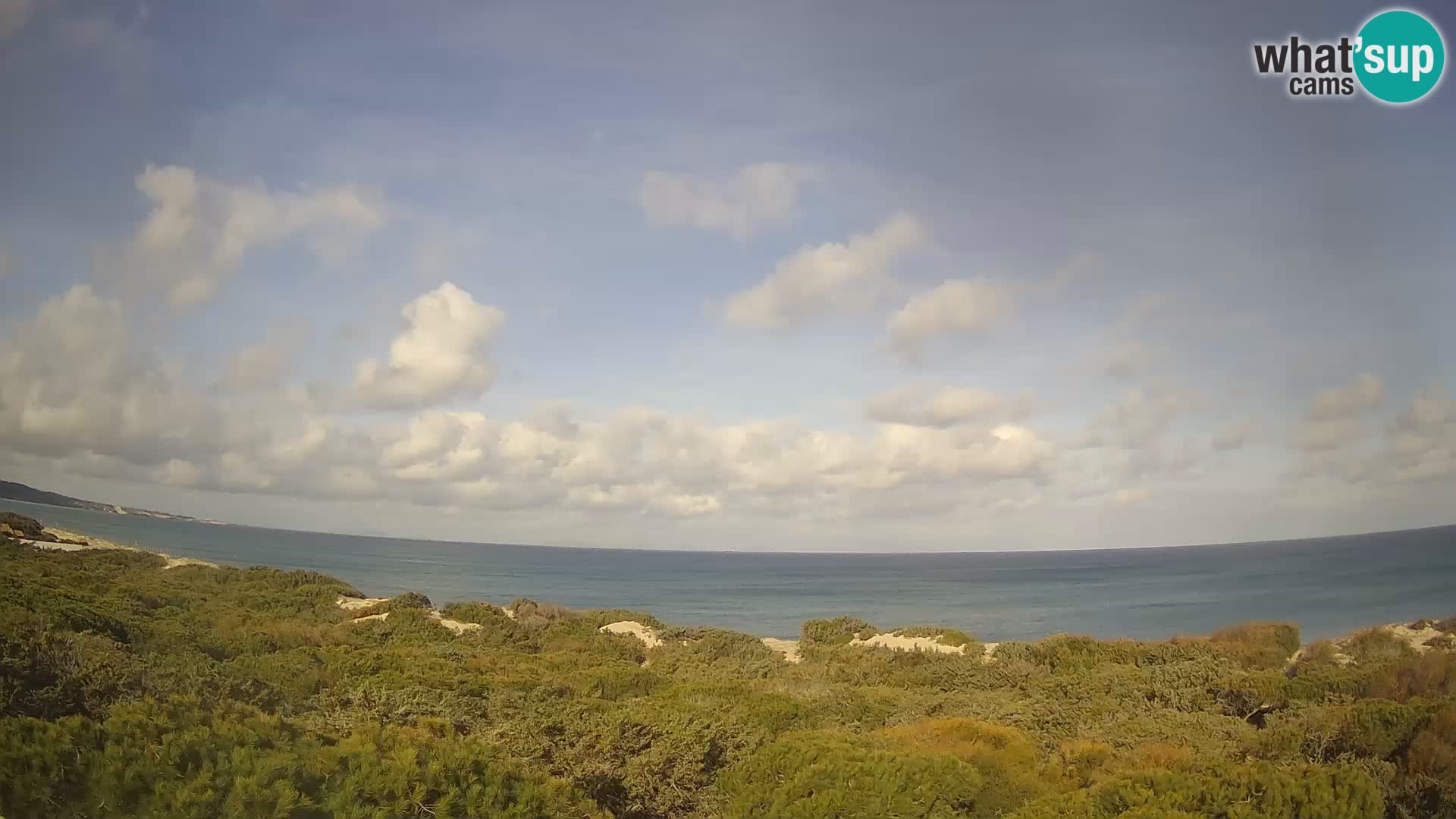 Villaplatamona, panoramski pogled na zaliv Asinara, Platamona, Sorso, Sardinija – spletna kamera v živo