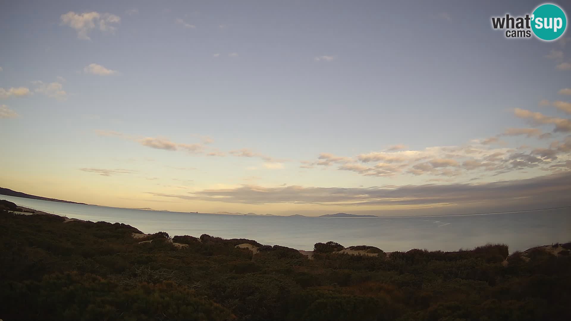 Villaplatamona, panoramski pogled na zaljev Asinara, Platamona, Sorso, Sardinija – web kamera uživo